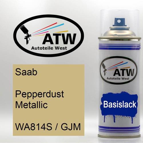 Saab, Pepperdust Metallic, WA814S / GJM: 400ml Sprühdose, von ATW Autoteile West.